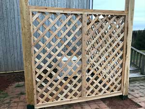 Cedar Lattice Fence